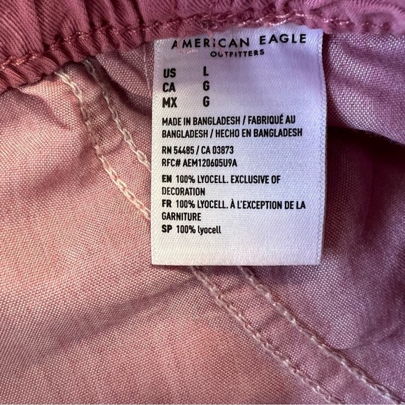 🆕 American Eagle pink Hawaiian drawstring shorts SZ LG - Picture 5 of 5